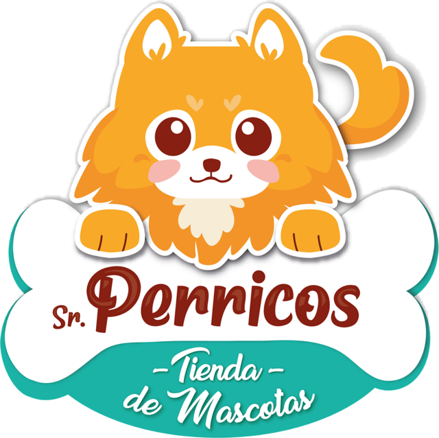 Mascota de Sr. Perricos: un pomerania naranja sentado sobre un hueso
